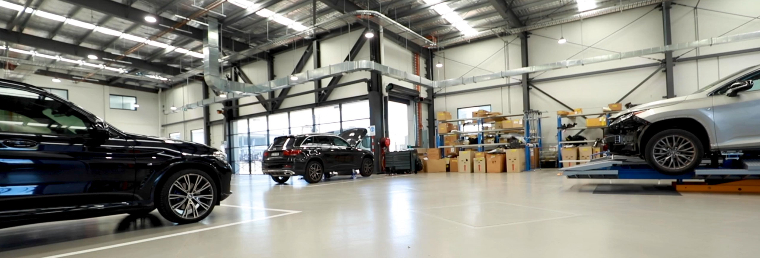 parramatta smash repair warehouse interior