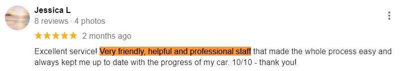 jessica l google review