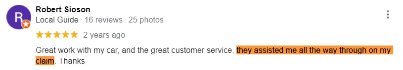 robert sioson google review